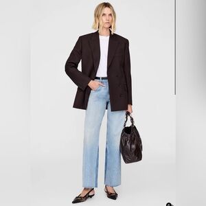 Anine Bing Aretha Blazer Deep Brown Sz. Xs